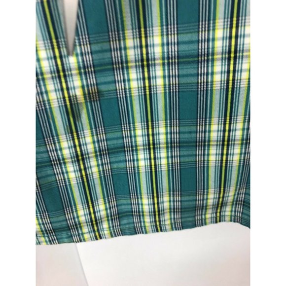 Columbia Men's 2XT Short Sleeve Mesh Green White Check Button Casual A67 - Picture 5 of 5